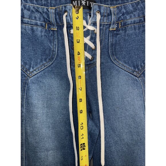 Mix It Blue Flare & Wide Leg Jeans - Picture 8 of 12